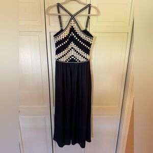 NEW W TAGS “Skies Are Blue” Crochet Midi Dress - Size M